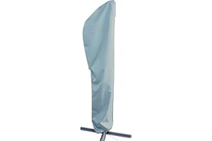 Kingsbridge Cantilever Parasol Cover, 600D Heavy Duty Fabric, Waterproof, Anti UV, fits up to 3M Parasols. Grey Outdoor Banana Overhanging Parasol Cover. Dimensions (Width x Height) 70cm x 260cm.