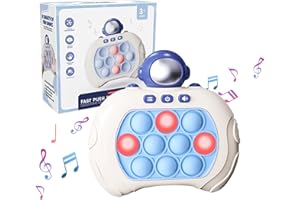 CELERAUR Pop It Electronique 4 Modes Popit Electronique 200 Niveaux Console de Jeu Quick Push Bubbles Jeu Pop Puzzle de Light Bouton Décompression Breakthrough Puzzle Game Machine Pop It Game Machine