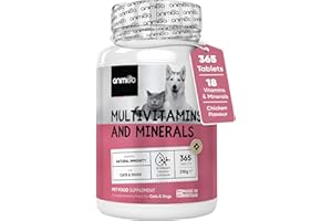 ANIMIGO Multivitamins for Dogs & Cats - With 18 Vitamins & Minerals - 365 Chicken-Flavoured Tablets - Dog Vitamins and Supplements for Natural Immunity, Skin, Coat, Muscles & Joints for All Ages