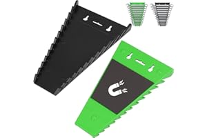 SWANLAKE GARDEN TOOLS SWANLAKE Lot de 2 supports magnétiques pour clés à molette, support de clé SAE (6 mm - 1/16") et métrique (6 mm-24 mm)