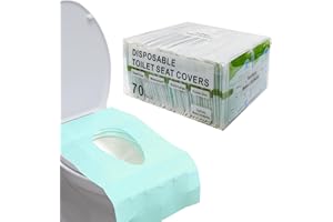 TenFans Toiletten-Sitzbezüge Einweg - 70 Stück einzeln verpackt für Reisen - Wasserdichte XL Bezüge für Erwachsene und Kinder - Reiseaccessoires für öffentliche Toiletten, Camping, Flugzeug