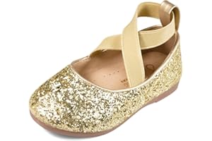 TRIWORIAE-Scarpe Principessa per Ragazza Bambina Bimba, Scarpe Ballerine con Paillettes Eleganti per Cerimonia Festa