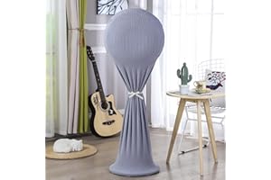 Treer Copertura Antipolvere per Ventilatore, Copri Ventola a Piantanatelo Copriventilatore da Pavimento Protettore Lavabile per Ventilatori Elettrici (Taglia Unica,Grigio Chiaro)