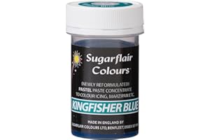 SUGARFLAIR COLOURS Sugarflair KINGFISHER BLUE Pastel Paste Gel Edible Concentrated Food Colouring