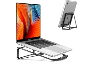 SUPMEGA Support pour Ordinateur Portable, Support Vertical pour PC Portable, Support de Bureau 2 en 1 en Aluminium pour Ordinateur Compatible avec MacBook Air Pro, Dell, Lenovo, HP (11-17'')