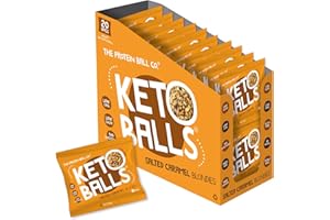 The Protein Ball Co Keto Snacks - Bite-Size Keto Treats - 100% Natural, Low Carb, Low Sugar, High Fibre Sweet Treats - Plant-Based & Gluten Free - Salted Caramel Blondies, Pack of 20 x 25g