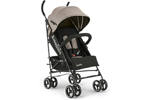 KIKKA BOO Passeggino KikkaBoo BEETLE, Passeggino da viaggio fino a 22 kg, Pieghevole, Leggero, Compatto, Beige