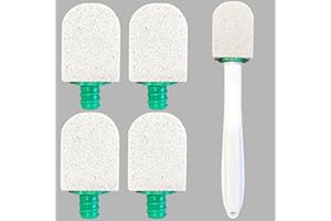 DAOOZHU Confezione da 5 Pietra Pomice per WC Ceramica, con 1 manico, spazzola per la pulizia in pietra pomice, per bagno, cucina, piscina, macchie profonde