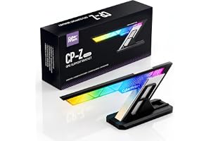 CyberPrism GPU-stöd ARGB Anti-Sag, Grafikkortsstöd 75–125 mm | Aluminiumkärna, magnetisk bas, 5V 3-pin sync, för tunga triple