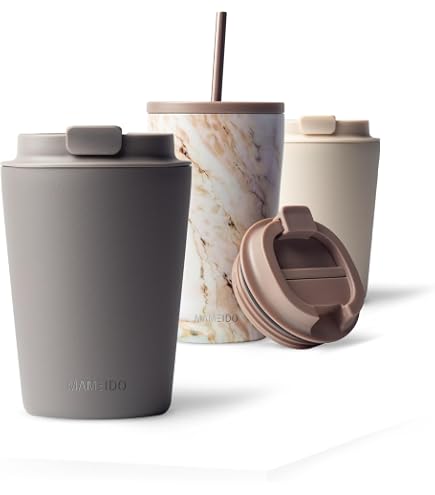 Tazza Termica In Acciaio Inox 350 Ml, A Doppia Parete, Con Coperchio Ermetico, Design Gatto Acquerello, Tazza Da Viaggio