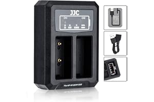 JJC NP-W126 Chargeur de Batterie USB Double pour Fujifilm X100VI X100V X-PRO3 X-PRO2 X-T3 X-T2 X-T1 X-T30 X-T20 X-T10 X-T200 X-T100 Appareil Photo Numérique Chargeurs pour Fuji NP-W126 S