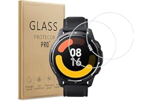 WFTE [2-Pack Protector de Pantalla para Xiaomi Watch S1 Active,9H Dureza,Huellas Dactilares Libre,Sin Burbujas,Cristal Templado Protector de Pantalla Xiaomi Watch S1 Active