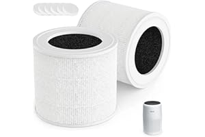 LEVOIT Filter für LEVOIT Core Mini Luftreiniger, 3-in-1 HEPA Filter, 2 Stück Ersatzfilter und 6 Stück Aromapads, Levoit Luftreiniger Filter, Core Mini-RF, Weiß
