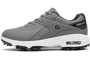 Fenlern Uomo Scarpe da Golf Soft Spikes Leggero Outdoor Anti Skid Scarpe da Golf per Gli Uomini