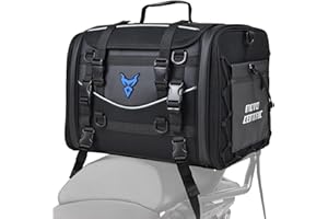 ‎MIGHTYDUTY MIGHTYDUTY Motorrad Hecktasche Expandable 45-60L wasserdichte Faltbare Durable Multifunktionale Portable Motorrad Tasche Hard Große Kapazität Aufbewahrungstasche Blau M