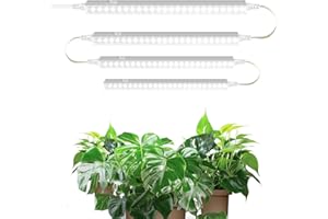 Barrina T5 1FT Grow Lights for Indoor Plants, 5000K Full Spectrum Sunlight, Linkable Plant Growing Lamp, LED Grow Light Strip with Switch, Plug and Play, 4 Packs