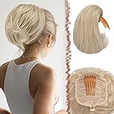 FESHFEN Chignon Finto per Capelli con Pettini Coda Corta Capelli Extension con Coulisse Sintetici Posticci Extension Capelli 