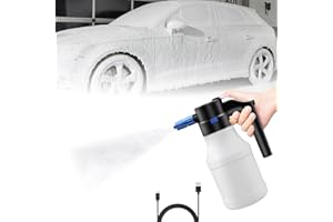 CXINLky Spruzzatore elettrico in schiuma per auto, 1500 ml, con flacone spray grandangolare da 75°, batteria USB, per la casa, il giardino, la cura dell'auto, 1 pezzo
