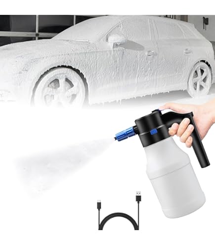 Pulvérisateur Voiture Pulvérisateur Mousse Shkalacar 1,5L - Nettoyage Voiture électrique Avec Batterie Nettoyage Auto 1,5L