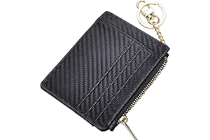 ehsbuy Porta Carte Credito Sottile Portatessere per Donna Ragazza Bimba, Portamonete con Cerniera Portachiavi, Portafoglio Donna Piccolo Pelle