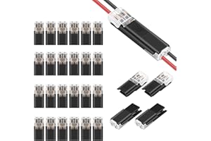 Bzocio Pack of 30 Quick Splice Wire Connectors - No Stripping, No Soldering - Black - 22x9.7mm