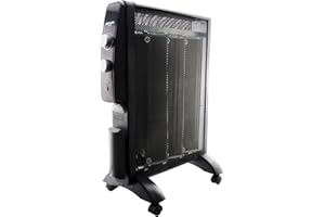 Bastilipo - Radiateur mica 1500 W, thermostat, noir, PRM-1500