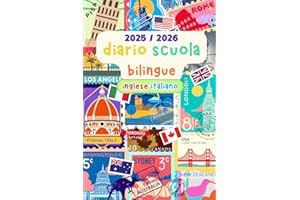 Diario Scolastico Bilingue 2025/2026 (Inglese & Italiano): Ideale per la scuola primaria e prima media | Impara l’inglese con giochi, frasi, slang, ... e pagine da colorare! | 305 pagine, 10 Mesi