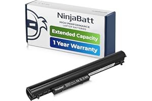 NinjaBatt Battery for HP 728460-001 LA04 752237-001 LA04DF N032SA 776622-001 TPN-Q130 TPN-Q132 TPN-Q129 HSTNN-DB5M HSTNN-YB5M F3B96AA LAO4 - Black - High Performance [4 Cells/2200mAh/32wh]