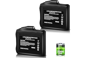 Clemas Set di batterie ricaricabili ai polimeri di litio da 3200 mAh, 7,4 V, compatibile con guanti riscaldati, guanti, calzini, gilet, giacche, scaldamani, caricatore DC35135 Port