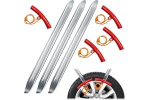 DAWRIS 3 leve di montaggio, leva pneumatici, 30 cm, con 4 protezioni per cerchioni, con protezioni per cerchioni, attrezzi per la rimozione di pneumatici per moto, bicicletta, auto