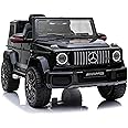 RACEWINNER AMG G63 12V Ride On Car with Remote Control for Kids, Suspension System, Openable Doors, LED Lights, MP3 Player (Black)