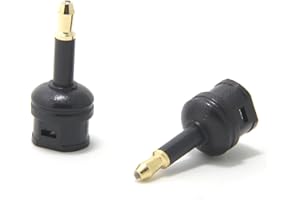 Ancable Adapter światłowodowy Toslink żeński do Toslink Mini męski (2 sztuki)