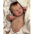 Zero pam 20 Inch Real Looking Reborn Boy Dolls Full Body Silicone Vinyl Realistic Newborn Baby Dolls Eyes Closed Real Life Boy Lifelike Baby Doll Waterproof Anatomically Correct Boy