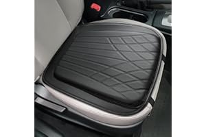 ZATOOTO Cuscino Sedile Auto Pelle Nappa, Coprisedile Auto Anteriore, Cuscino Auto Guidatore, Cuscino Per Auto Confortevole, Traspirante, Antiscivolo, Universale