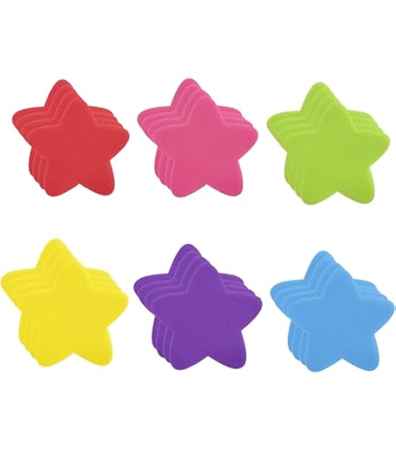 36 Pcs Carpet Markers Spot Markers Carpet Spots For Classroom, Classroom Sitting Spots,10cm Star Sitting Spot Markers For Teachers Students Group Activity(Star Type 6 Colour - View #13