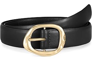 Waist Wow Leather Belt for Women Fashion Belt for Women for Jeans Trousers Dress Leather Belt with Gold Buckle