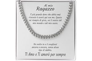 Bramart Collana Uomo Marito Fidanzato Ragazzo sei speciale Ti amo tanto - Idee Regali per lui per Natale anniversario - Cofanetto con DEDICA incluso