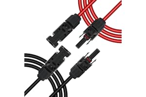 GELRHONR 14AWG Solar Panel Extension Cable with Female and Male Connectors,Solar Panel Adaptor Kit for Solar Panels, Photovoltaic Systems(Male to Female) (3M/9.8Ft)