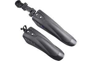 CARMOTTER Kit Garde-Boue Avant et arrière en Plastique PVC, Garde Boue de Vélo, Réglable Les Avant Arrière Garde-Boue VTT Kit pour Vélo de Ville 12 à 20 Pouces Roues