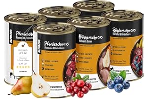 alphazoo Mokra karma dla psów, pakiet miksujący XL, 6 x 400 g, mokra karma premium dla psów, bez zbóż i o dużej zawartości mięsa, uczta dla dorosłych bez zbóż i cukru, dorosłe psy i szczenięta