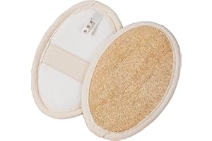 WUDQIJI Luffa Schwamm 2 Stück Natürliche Luffa Schwamm Dusch-Luffaschwamm Loofah pad Natur Luffa Schwamm Pads Peeling Luffa Pad Schwämme Duschschwamm Badeschwamm für Bad und Dusche(14.5 * 10cm)