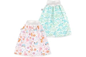 AolsteCell FLYISH Direct Jupe de Couche Bébé, Culottes d'apprentissage Lavables, Jupe D'entraînement pour Bébé Garçon,Jupe D'entraînement Réutilisable pour Un Bon Sommeil,1-4T