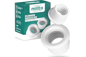 Millto™ Pieza reductora de goma, inserto de tubería, ajuste push fit, tubo de drenaje, tubo de drenaje, manguito de goma, adaptador de sellado, conexión (32 x 25 mm)