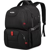 Large Men's Backpack 50L, Laptop Backpack 17 Inch Backpack Black | Laptop Waterproof Lunch Backpack for Work with USB Port An