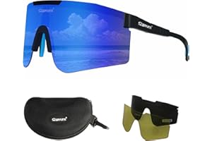 OUTDOORSPARTA Polarized Sports Sunglasses with 3 Interchangeable Lenses, Cycling Glasses,Baseball Golf Driving Sunglasses