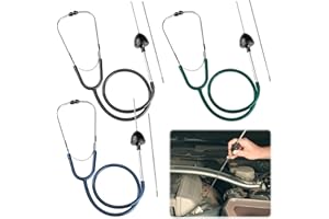 YOUNGSAY 3 Pezzi Stetoscopio Motore Auto, Sensibile Stetoscopio per Rumori Motore Auto, Acciaio Inossidabile Stetoscopio del Meccanico, Per Auto/Camion/Moto (3 Colori)