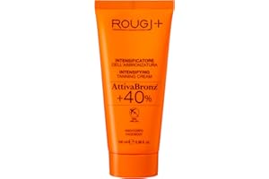 Rougj Crema Abbronzante Corpo a Base di Carrotene - 100 ml - Crema Carotene per Abbronzatura - Acceleratore Abbronzatura con Riboflavina Vitamina B2, ATP, Glicerina e UnipertanVeg AttivaBronz +40%