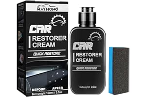 Lomdung Auto Kunststoff Kratzer Entfernen 100 ML, Auto Innenraum Reiniger Mit Schwamm, Auto Kunststoff Auffrischer Antistatisch und Staubabweisend für Reinigung von Kunststoff Polster Leder