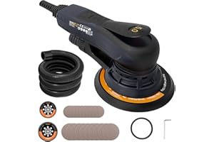 MAXXT Brushless 5.0mm Random Orbital Sander 230V Multi-Function 125mm&150mm Variable Speed Electric Orbital Sander with 10 Sanding Discs for Woodworking