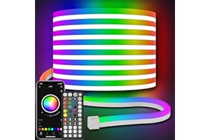 AILBTON LED neon Light 32.8ft,Flexible,with Application/Remote Control Control,Multiple Modes,IP65 Outdoor RGB Waterproof,Bedroom Indoor Music Synchronization Game bar Light